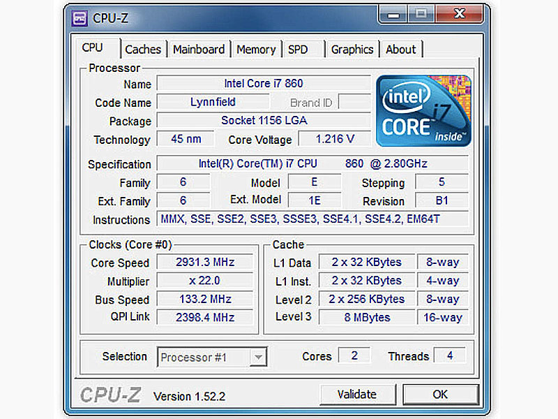 Phần mềm CPU-Z 1.89