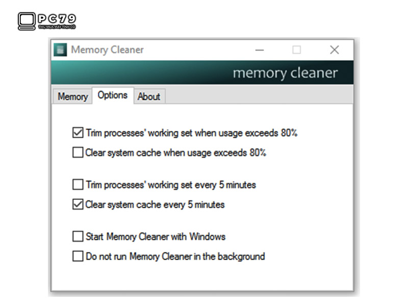 Phần mềm Memory Cleaner